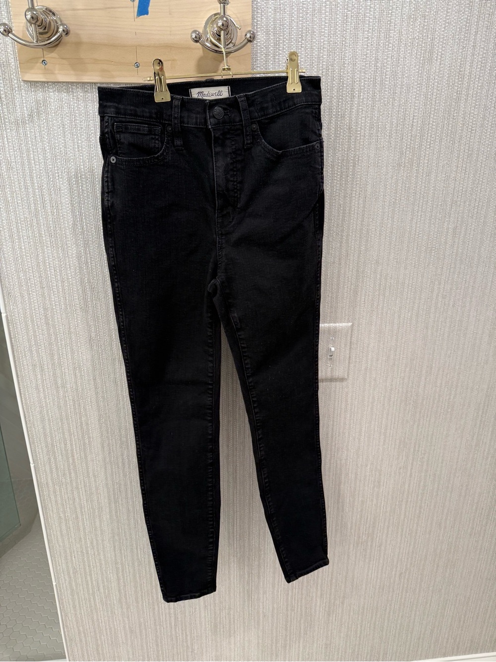 Madewell Black Skinny Jeans — High-Rise Slim Fit